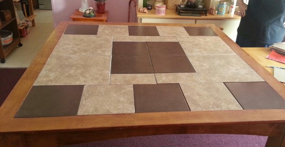 Tile store kitchen table