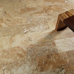 Revitalize a bathroom with porcelain tiles that look like wood