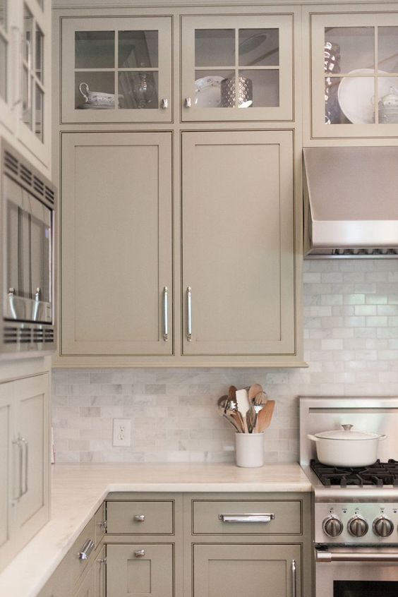 Kitchen cabinets with top deals glass doors