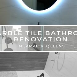 Marble Tile Bathroom Renovation in Jamaica, Queens