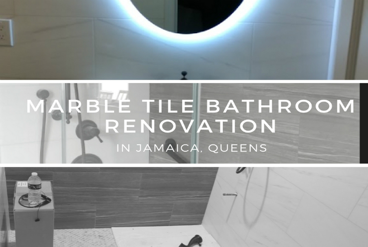 Marble Tile Bathroom Renovation in Jamaica, Queens