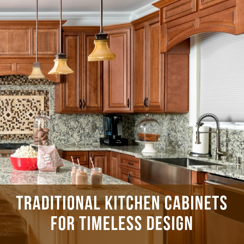 Traditional wood on sale kitchen cabinets