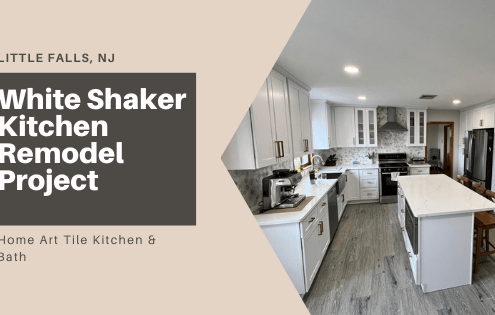 White Shaker Kitchen Remodel Project in Little Falls, NJ