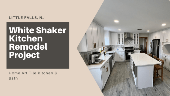 White Shaker Kitchen Remodel Project in Little Falls, NJ